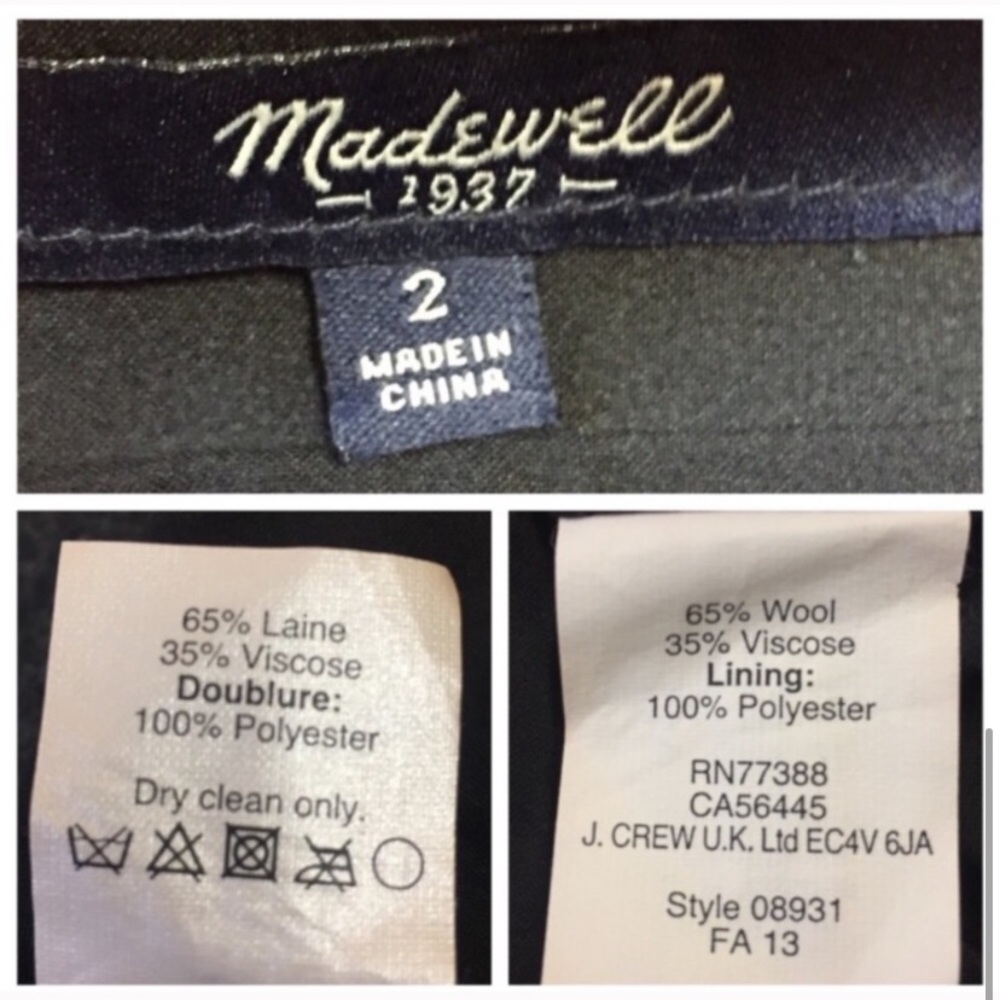 Madewell Gray Wool Blend Structured Pleated Skirt - image 8